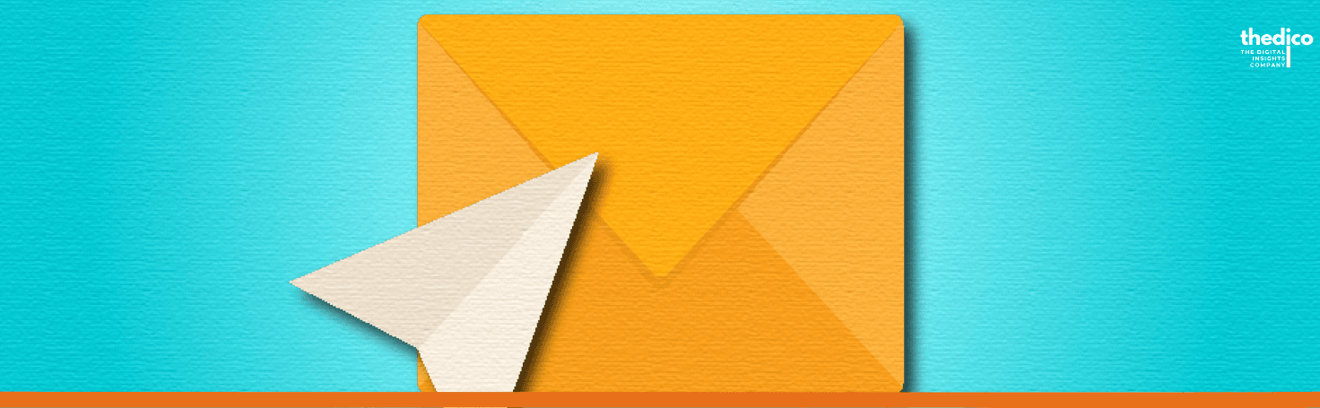 A paper plane leaving an envelope